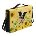 thumbnail image 2 of FOR U DESIGNS Sunflower Border Collie Bible Case for Women PU Reusable Sturdy Bible Protective Carrier Size 2XL Abrasion Bible Book Cover Carrying Case Lightweight Crossbody Bible Bag, 2 of 7