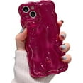 thumbnail image 6 of for iPhone Case,Luxury ElectroPlated Water Ripple Pattern Curly Wave Frame Bumper Camera Lens Protection Soft Shockproof Phone Case (Black,iPhone 12 Pro), 6 of 6