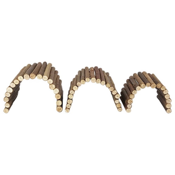 Small Pet Molar Willow Branch Accessories Hamster Molar Supplies Climbing Ladder Fence Arch Bridge Toy