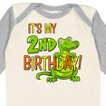 thumbnail image 4 of Inktastic It's My 2nd Birthday with Cute Green Alligator Boys or Girls Long Sleeve Baby Bodysuit, 4 of 5