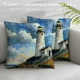 thumbnail image 3 of PHYHOO Decorative Pillow Cover Waiting Lighthouse Throw Pillow Cases Home Decor Indoor Gift Kitchen Garden Sofa Bedroom Car Living Room Super Soft Pillowcase White, 3 of 5
