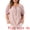 Pink, variant on Women's Plus Tops Scoop Neck Notch V Tie Front Short Sleeve Floral Summer Blouses 1X Blue