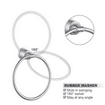 thumbnail image 5 of WOWOW Bathroom Stainless Steel Hardward  Towel Ring Brushed Nickel Set of 2, 5 of 8