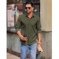 thumbnail image 4 of COOFANDY Mens Long Sleeve Button Down Shirts Untucked Shirts for Men Casual Dress Shirts Wedding Shirts, 4 of 6