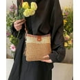 thumbnail image 5 of Ladies Fashion Straw Beach Bag Rattan Purse Summer Straw Crossbody Raffia Handbag Square Tassel Bag Gift, 5 of 7