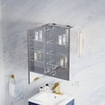 thumbnail image 3 of ANGELES HOME 16" x 30" Copper-Free Mirror Medicine Cabinet with Beveled Mirror Door, Recessed or Surface Mount, Adjustable Shelves, 3 of 15