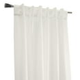 thumbnail image 3 of Mitchel Light Filtering Raw Silk Dual Header Curtain Panel 54" x 84" in White, 3 of 6