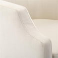 thumbnail image 4 of Infinity White Linen Fabric Upholstered Modern Swivel and Rocker Barrel Chair, 4 of 8