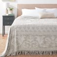 thumbnail image 2 of Beatrice Home Fashions Medallion Chenille, Queen, Gray, 2 of 5