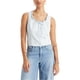 thumbnail image 1 of Levi's Womens Cotton Tie-Neck Button-Front Tank Top, ltpasblue, XL, 1 of 1