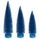 thumbnail image 1 of Árbol de Navidad Vickerman de pino ovalado con purpurina turquesa, juego de 3 unidades, 1 of 2