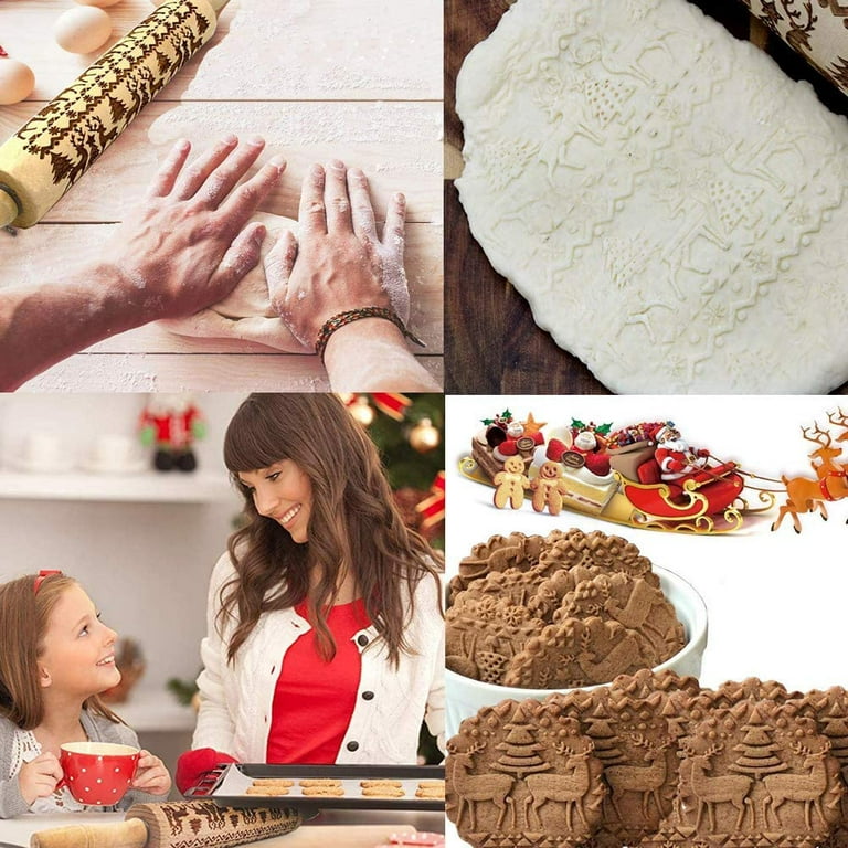 Embossed Holiday Rolling Pins – Sugar & Cotton