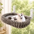 thumbnail image 6 of CheerPals Cat Bed for Window with Suction Cups, Foldable Cozy Cat Window Perch, Breathable Cooling Cat Hammock Bed for Indoor Cats, Soft Washable Pet Lounger(Large,Gray), 6 of 11