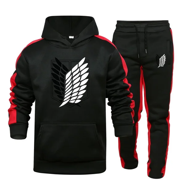 Sudadera con capucha y estampado de rayas para hombre, ropa deportiva informal para exteriores, gimnasio, chándal deportivo para correr, conjunto cálido para otoño e invierno 2024