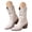 Beige, variant on Dakaela Cowboy Boots for Women Embroidered Western Cowgirl Ankle Boot Square Toe Chunky Heel Country Booties Size 6-10
