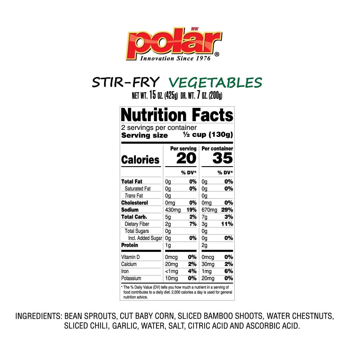 (3 pack) Polar, Stir Fry Vegetable, 15 oz