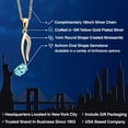thumbnail image 2 of Music Eighth Note Jewelry Pendant Necklace Gift for Women By Keren Hanan | 18K Yellow Gold Plated Silver | Blue Apatite | 0.62 Cttw | Gemstone Birthstone | Oval 6X4MM | with 18 inch Silver Chain, 2 of 6