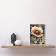 thumbnail image 2 of William Morris Style Peach Anemone Flower Bloom Artwork Framed Wall Art Print A4, 2 of 4