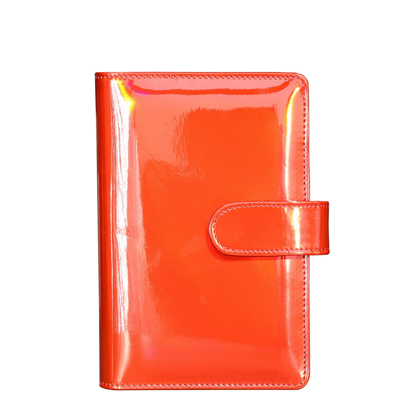 A6 Planner Budget 6 Ring Notebook Cover Refillable Loose Leaf With Buckle Closure,Budget Planner Organizer, Buckle Closure Compact 130x190mm Durable Material Lightweight Easy To Carry,Orange