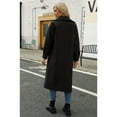 thumbnail image 5 of Lapel Collar Double Breasted Women's Winter Elegant Coats Long Notched Pea Coat, 5 of 8