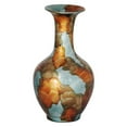 thumbnail image 2 of Heather Ann Creations Red/ Copper Long Neck Trumpet Decantor Vase, 2 of 2