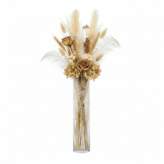 Silvon Clear Glass Cylinder Vase