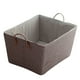 thumbnail image 1 of Toystoory Cesta de almacenamiento Rectangular apilable Papelera de tela Caja organizadora de artículos diversos para el hogar Sala de estar Almacenamiento y organización del hogar Marrón 45x35x25cm, 1 of 6