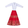 thumbnail image 3 of Camisa y falda larga a escala 1:6. Ropa realista para figuras de acción, disfraces y muñecas. Ropa en miniatura para figuras femeninas de 12 pulgadas. rojo, 3 of 8
