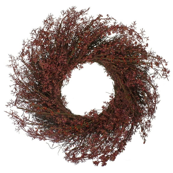 24" Fall Harvest Burgundy Berry Artificial Wreath - Unlit