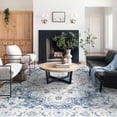 thumbnail image 2 of ADecor Washable Rug 5x7, Vintage Distressed Floral Area Rug for Living Room, Large Soft Non-Slip Low Pile Stain Resistant Indoor Carpet for Bedroom, Dining Room, Hallway, Office, Entryway - Blue, 2 of 7