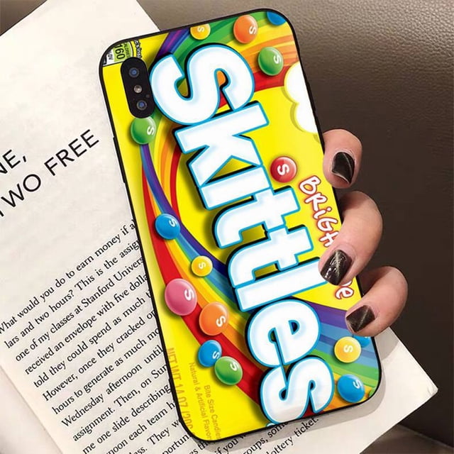 Skittles-funda de teléfono para iphone, carcasa de caramelos de fruta dulce para iphone 13, 11, 12 pro, XS MAX, 8, 7, 6, 6S Plus, X, 5S, SE, 2020, XR Fivean unisex