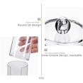 thumbnail image 4 of Caja de almacenamiento de hisopos de algodón, caja de algodón transparente para desmaquillar, caja de algodón acrílico para cosméticos, caja de polvo, caja redonda para hisopos de algodón, 4 of 5