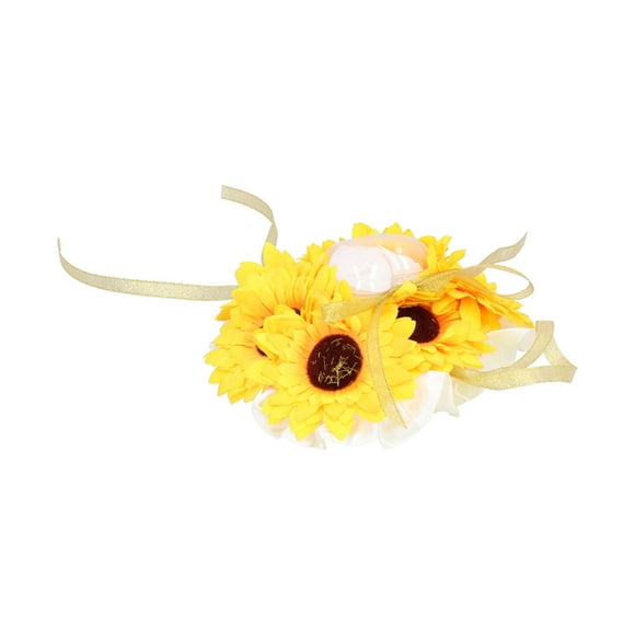 TOPINCN Sunflower Pillow Wedding Ceremony Cushion With Heart Shape Case ForND
