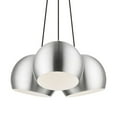 thumbnail image 2 of 43393-66 Livex Lighting Piedmont - 3 Light Globe Pendant In Transitional Style-15 Inches Tall and 21.5 Inches Wide-Brushed Aluminum Finish, 2 of 9