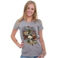 thumbnail image 4 of Love Kills Trust No One Skull Tattoo Womens Fitted Plus Size Graphic Tee Brisco Brands 3X, 4 of 5