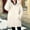 🔥 White, variant on Sentmoon Winter Coats Jacket Cute Christmas Gifts Women's Fashionable Solid-color Hooded Pocket Long-sleeved Zipper Thickened Fleece Casual Jacket Fall and Winter