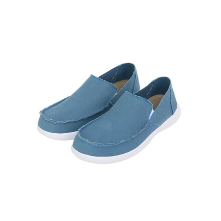 

Gomelly Mens Wide Width Shoes Slip On Canvas Sneakers Non-Slip Casual Flats Boat Shoes