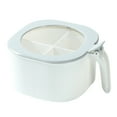 thumbnail image 1 of Seasoning Box Plastic Food Storage Organizer Box 4 Divided Sections With Spoon Holder For Seasoning Packets,White Kitchen Seasoning Box, 1 of 3