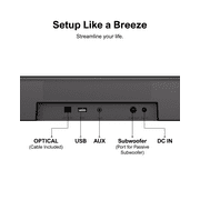 ULTIMEA 5.1ch Sound Bar for Smart TV, Virtual Surround Sound System for TV, App Control, Home Theater Sound System, TV Soundbar with Subwoofer, 2 Surround Speakers, Peak Power 250W, Opt/AUX, Aura A30