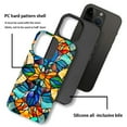 thumbnail image 4 of FKBRCL4U Compatible with iPhone 15 Pro Matte Case, Stained Glass Windows Colorful Mosaic Pattern for Girl Full Body Design Soft Silicone Drop Shock Scratch Protection for iPhone 15 Pro, 4 of 7