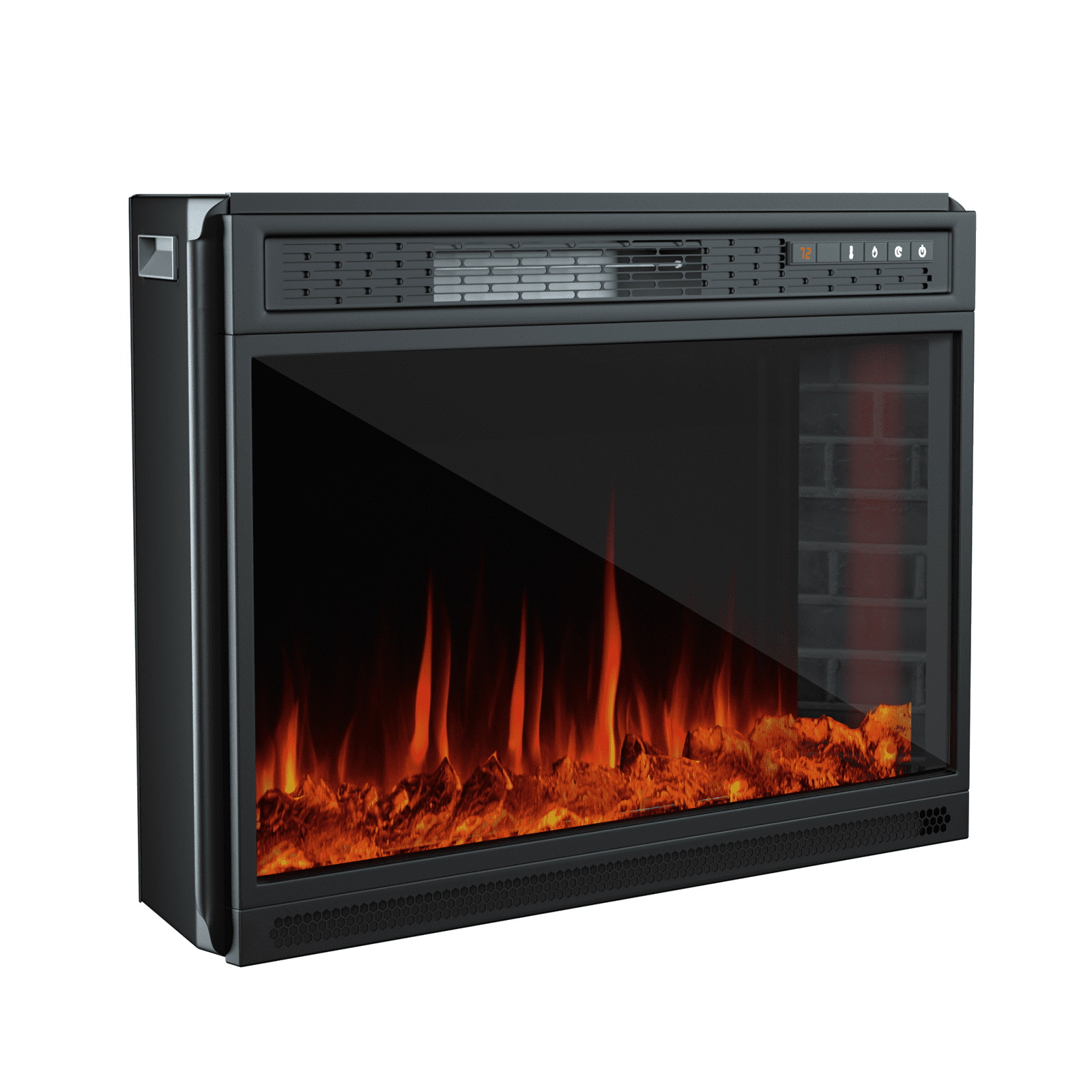 28.8 Incheses Electric Fireplace Insert WIFI Control, Freestanding u0026  Recessed Electric Stove Heater with Remote Control WORKS WITH ALEXA -  Walmart.com