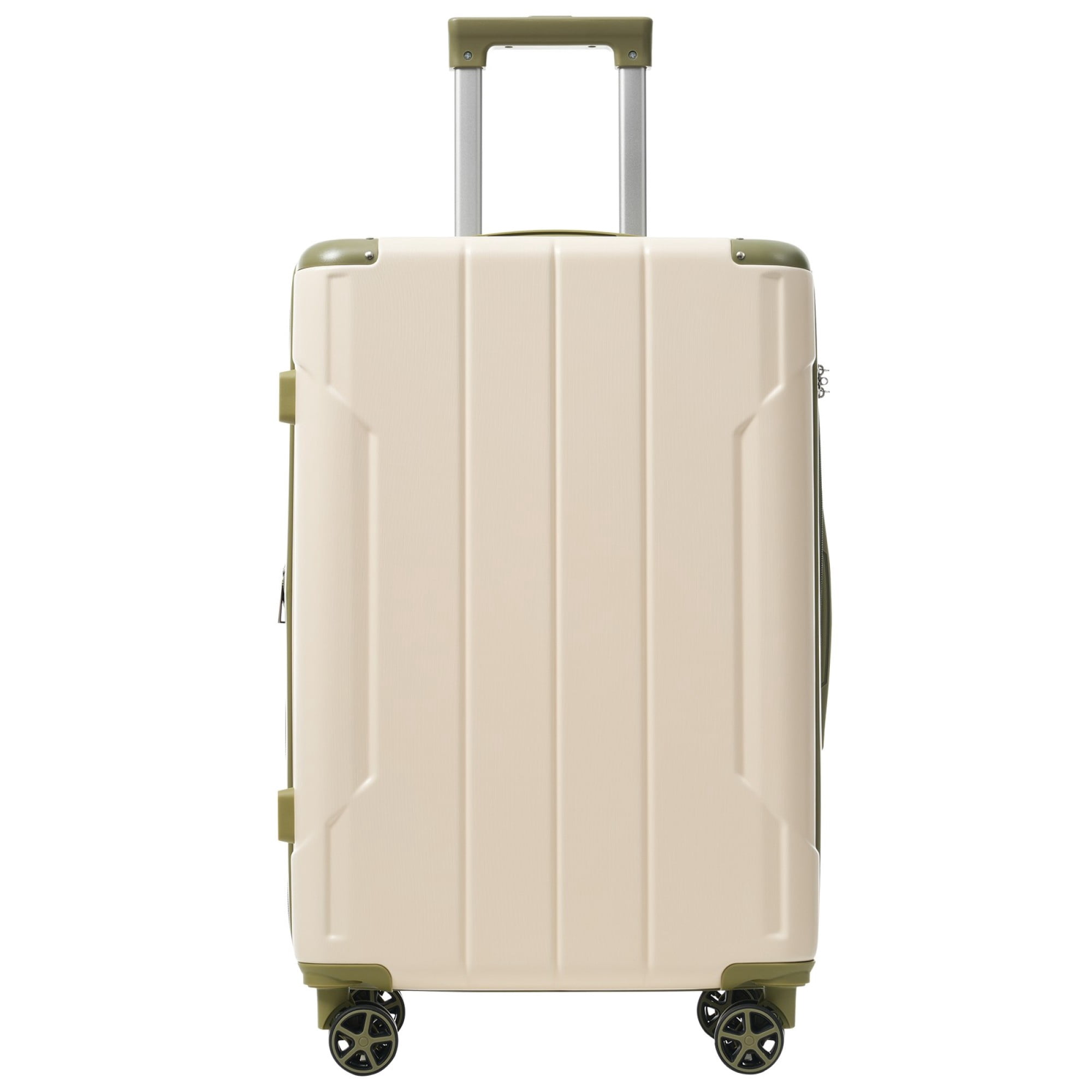 24 Inch Checked Luggage, ABS+PC Lightweight&nbsp;Hardshell Suitcase with TSA Lock & Spinner Silent Wheels, Medium Size with 65L Capacity, Convenient for Trips, Green