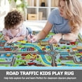 thumbnail image 3 of Capslpad Kids Rug for Playroom 3'3" x 5'2" Learning Kids Play Area Rug Large Traffic Road Cars Rug Play Mat for Kid Toy Nursery Rug Kids Car Carpet for Living Room Home Decor, Sky Blue C95, 3 of 3