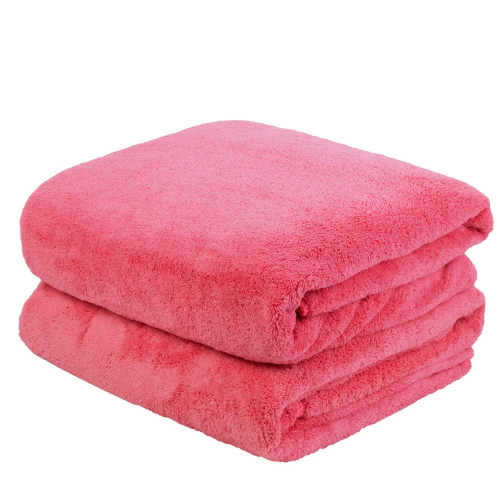 Soft Plush Fleece Bath Towels Set in 2 Packs Finest & Comfort, 60"x30