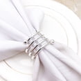 thumbnail image 4 of Juego de anillos para servilletas, 12 piezas, decoración con soporte con hebilla (plateado), 4 of 5
