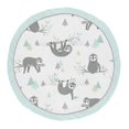 thumbnail image 1 of Sweet Jojo Designs Blue Sloth Boy Girl Baby Playmat Tummy Time Infant Play Mat - Turquoise, Grey and Green Jungle Leaf Botanical Rainforest, 1 of 2