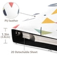thumbnail image 3 of FORMRS 3 Ring Photo Album 4"x6" Self Adhesive Large Capacity PU Leather Cover, Colorful Triangles, 3 of 8