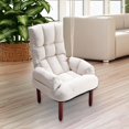 thumbnail image 1 of Sofá Silla Respaldo Ajustable Colamx Sillón con Respaldo Alto para Oficina Cómoda Hogar Blanco, 1 of 8