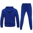 thumbnail image 2 of AKsit Men's Sweatsuit 2 Piece Hoodie Tracksuit Set Jogging Suits Outfit Everyday Casual Wear Fashion Activewear Zip Warm Tracksuit Sports Set Royal blue 4XL, 2 of 5