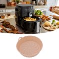 thumbnail image 1 of Pot en Silicone pour Friteuse à Air Chaud, 2 Pcs Panier Rond en Silicone Antiadhésif Réutilisable avec Poignées pour Maison Appartement Cuisine Gâteau, 1 of 8